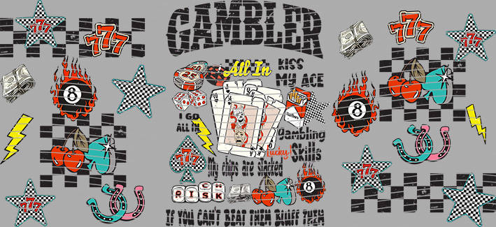 16oz Distressed Checkered-DC-35